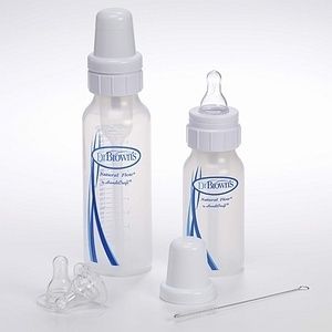 Dr Browns Natural Flow BPA Free Polypropylene Bottles 4 oz 8 oz 2 Ea