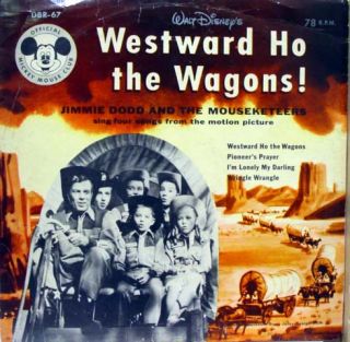 Jimmie Dodd Mouseketeers Westward HO Wagons 10 VG DBR 67 Mickey Mouse