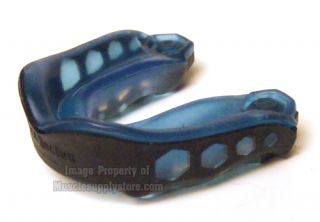 New Shock Doctor Gel Max Strapless Mouth Piece Lip Guard Blue / Black