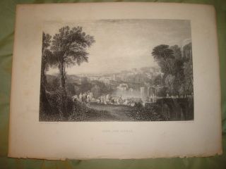 Antique Dido and Aeneas Purcell Opera Print JMW Turner
