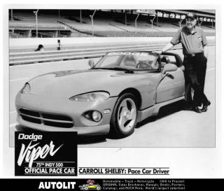 1992 Dodge Viper Indy 500 Pace Car Photo Carroll Shelby