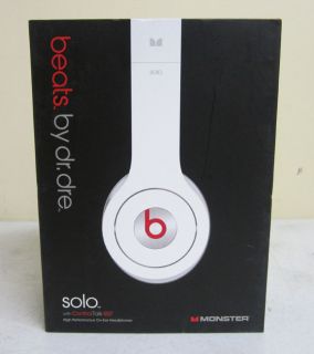 Monster Beats Solo By Dr. Dre White Headphones