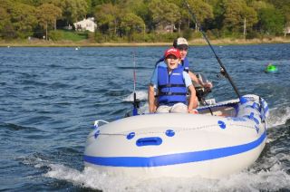  Inflatable Motormount Boat Fishermans Dream Package Oars Pump