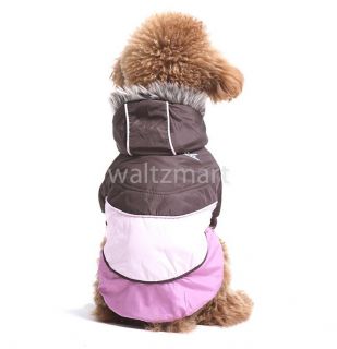 Pet Dog Apparel Winter Cozy Warm Cotton Clothing Hoodie Hooded Coat