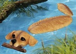 Life Size Swimming Golden Retriever Puppy Dog Pool Pond 36 Long New