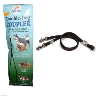 Dog Fully Adjustable Coupler for Leash Walk Control 2 Dogs