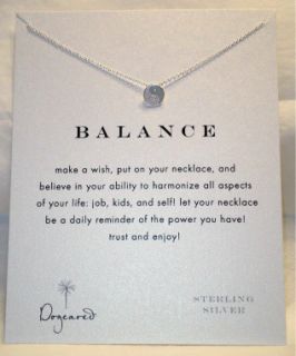 Dogeared Balance Ying/Yang Sterling Silver Reminder Necklace