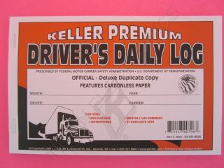 45 PACK OF CARBONLESS Drivers Daily Log Book with No DVIR JJ