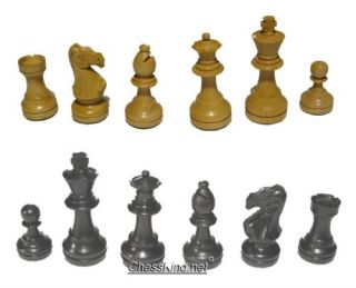 New Classic Drueke Ebony Chess Men Gift Box Set 32 PCs NIB Real Ebony