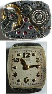 Vintage Hamilton Wristwatch Movement 17 J Cal 911 657