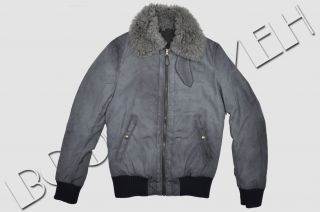 dolce gabbana padded gray fur collar jacket retailprice 1100