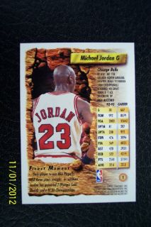 1993 1994 Topps Finest Michael Jordan 1st Ever Refractor Centered
