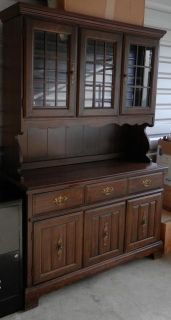 70s Bassett Dining Room Hutch and Buffet