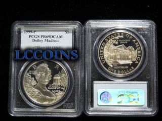1999 P Dolley Madison Silver Commemorative Dollar PR69DCAM PCGS Proof
