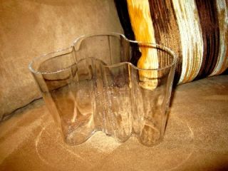 Iittala Alvar Aalto Clear Hand Blown Glass Vase 6 1 4 Collectible or