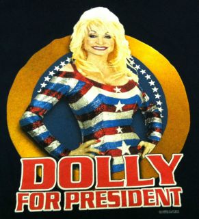 DOLLY PARTON FOR PRESIDENT 2XL XXL BLUE SHIRT DOLLYWOOD 2012
