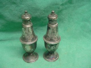 Antique Duchin Weighted Sterling Silver Salt & Pepper Shakers