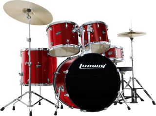 Ludwig LC125 Accent Drumset Drums Wine Red Free SHIP