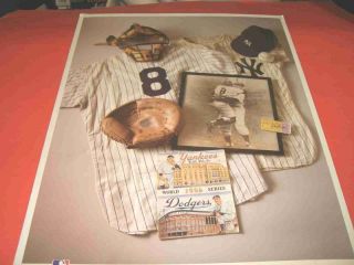 Vintage Official Don Larsen Perfect Game Litho Poster