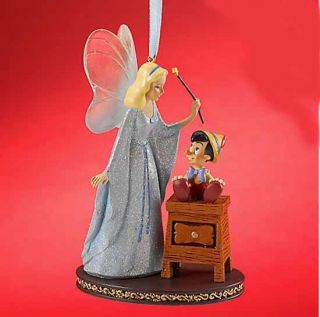 Disney Mini Figurine Blue Fairy and Pinocchio Ornament