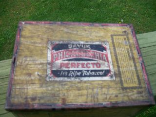 Vintage Bayuk Philadelphia Perfecto Cigar Tin Box Phillies