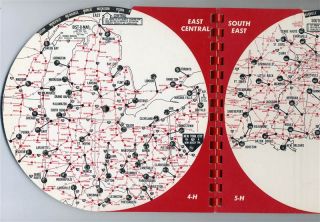 Dist O Map Book 6 Mileage Wheels B F Goodrich 1964 Distances Between