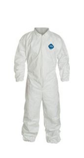 Dupont Tyvek Suit 125S WH 4XL Coveralls Elastic 25 Ct
