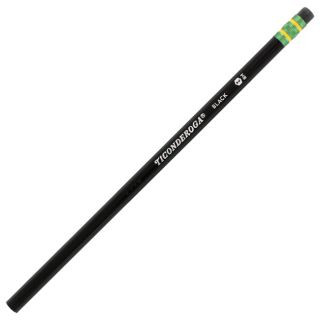 12 Dixon Ticonderoga Woodcase Pencils HB 2 Black