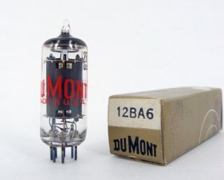 NOS (New Old Stock) DUMONT 12BA6 vintage electron tube made in USA.