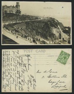 Isle of Man 1914 RP Postcard Hotel Douglas Head Tramcar