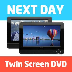 Twin Dual Screen Car Headrest Portable DVD Player built in DVB T