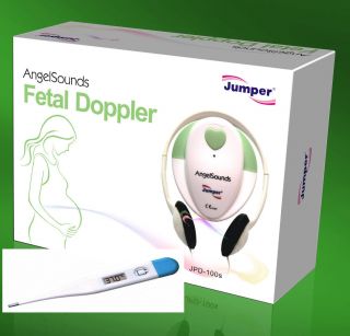 Angelsounds JPD 100S 3MHz Fetal Doppler Green Color w Battery Gel