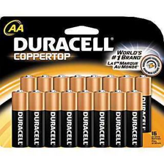 64 Duracell AA Coppertop Alkaline Batteries Guaranteed 10 Years 4 Pack