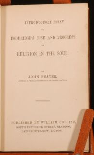 C1825 Doddridges Religion in The Soul by John Foster