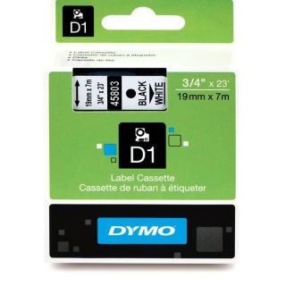 Dymo 45803 D1 Label Printer Tape 3 4 inch Black on White