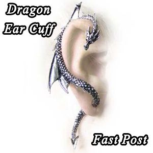 Whispering Dragon Ear Cuff Wrap Earring Gothic Jewellery