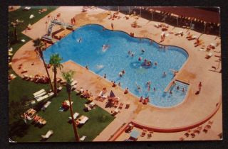 1957 Pool Riviera Hotel George Gobel Las Vegas NV Clark