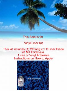 Large Vinyl Liner Pool Patch Repair Kit 2ft X2FT Glue