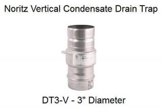  Vertical Condensate Drain Trap for Tankless Water Heaters with 3 Vent