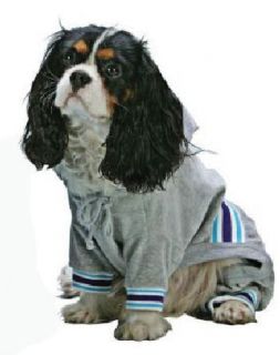 Dog Warm Up Track Suit Gray Size Medium 14 16