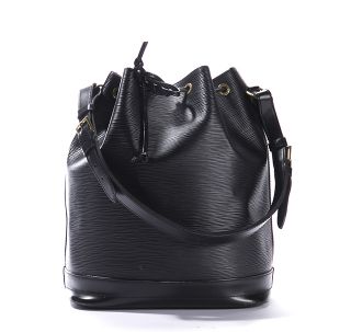 louis vuitton black epi leather noe drawstring shoulder bag