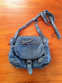 Jerome Dreyfuss Mini Twee Leather Bag Soft Blue Mulberry
