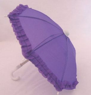 Doll Accessories for 18 American Girl Dolls Solid Purple with Ruffle