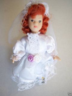 Collectible Porcelain Bride Doll Red Hair