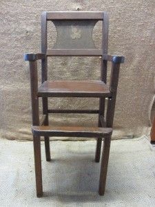  Wooden Doll High Chair > Antique Toy Old Dolly Highchair Girl Boy 7348