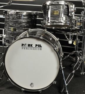 Second Hand Pre Owned Pork Pie Drum Kit Black Oyster