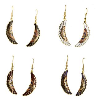  Feather Shaped Earrings Hand Crafted w Hypoallergenic Backings
