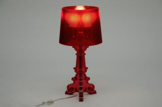 New Black Clear or Red Acrylic Designer Table Lamp Contemporary Modern