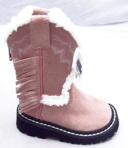 Smoky Mountain Girls Pink Chunky Pull on Boots 5 New