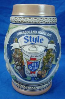 LOT of 3 Beer Mugs Chicago Sports Old Style Chicago Cubs & White Sox